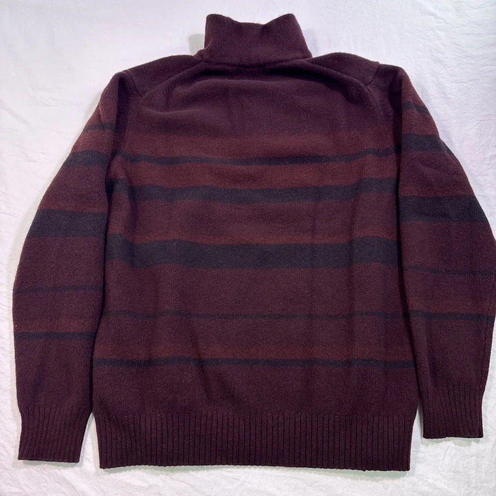 VTG Banana Republic 1/4 Zip Lambswool Cashmere Sweater Men XL Measures L To M